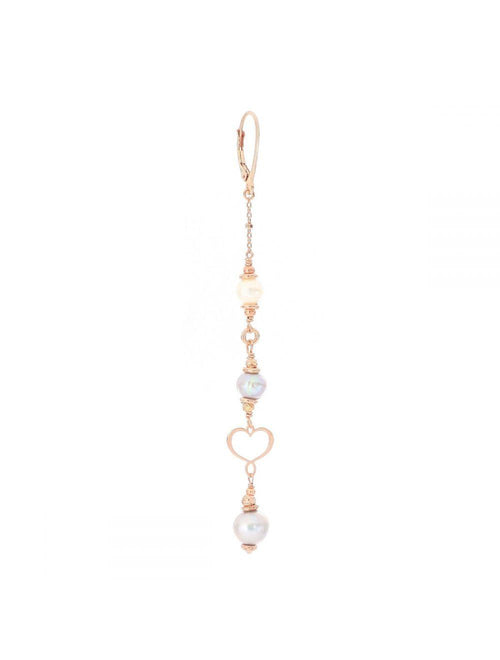 MAMAN ET SOPHIE - MONO ORECCHINO LUNGO PERLE GRIGIE