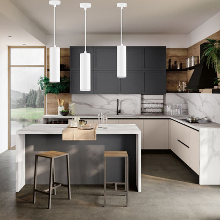 Lampadario A Sospensione Da Soffitto Forma Cilindrica Lampada Pendente Attacco Gu10 Sp-01