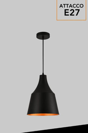 Lampadario A Sospensione Da Soffitto Moderno Con Paralume A Cupola Con Attacco E27 B46