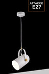 Lampadario A Sospensione Da Soffitto Design Con Paralume Orientabile Attacco E27 Ip20 A21
