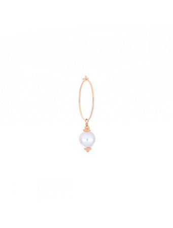 MAMAN ET SOPHIE - MONO ORECCHINO MEDIO PERLA GRIGIA