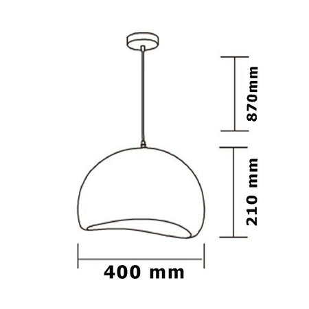 Lampadario A Sospensione Soffitto Effetto Pietra Bianco ø40/50/60cm Attacco E27 Ip20 B16-b