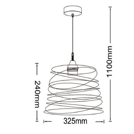 Lampadario A Sospensione Moderno Con Paralume In Metallo A Vortice Traforato Tortora A08