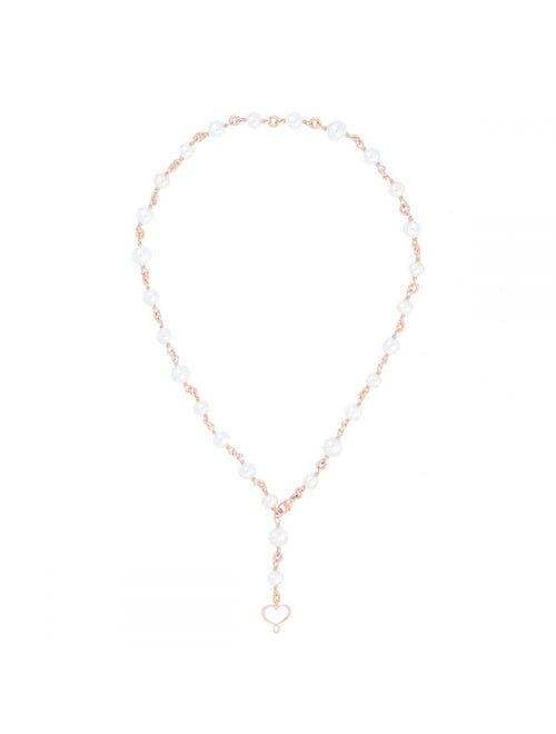 MAMAN ET SOPHIE - COLLANA ROSARIO CORTO PERLE BIANCHE