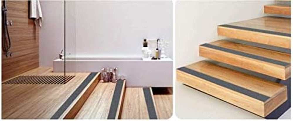 Nastro Adesivo Nero Per Interno/esterno Anticaduta Antiscivolo Senza Residui 25mmx5mt