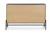 Mobile credenza Allycia in mdf-legno di frassino, gambe in acciaio, per interno