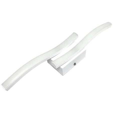 Applique Lampada Da Parete A Led 10w 800lm Cct Ip20 Design Onda Moderno Bianco E26-3c