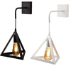 Applique Parete Pendente Forma Triangolare 3d Stile Minimal Portalampada Attacco E27 Aq54