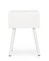 Comodino Charley per camera, Struttura In Mdf, Piano E Schienale In Mdf