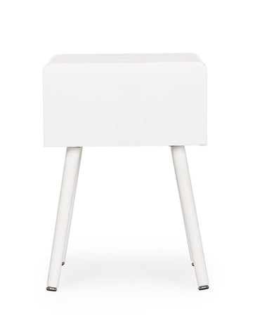 Comodino "Charley" per camera, Struttura In Mdf, Piano E Schienale In Mdf