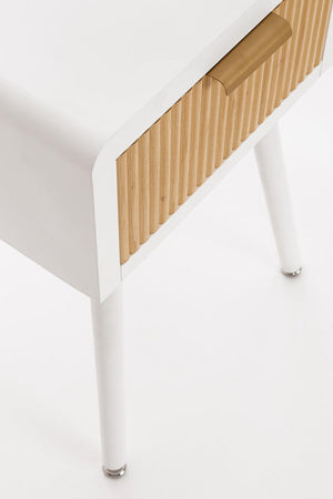 Comodino "Charley" per camera, Struttura In Mdf, Piano E Schienale In Mdf