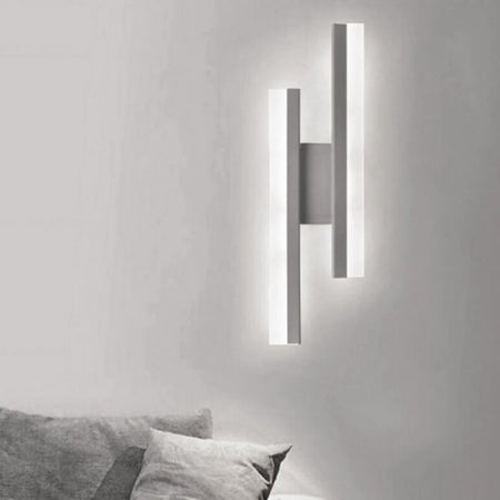 Applique Led Bianco Lampada Parete Moderno 10w Cct 3 Tonalità Luce 3000-4000-6500k E87-b3c