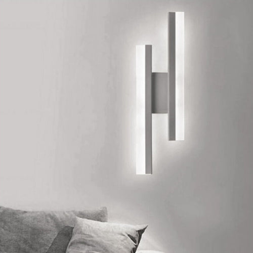 Applique Led Bianco Lampada Parete Moderno 10w Cct 3 Tonalità Luce 3000-4000-6500k E87-b3c
