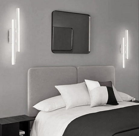 Applique Led Bianco Lampada Parete Moderno 10w Cct 3 Tonalità Luce 3000-4000-6500k E87-b3c