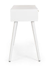 Consolle Charley con struttura in mdf, colore bianco-naturale, 110 x 40 x 78h cm