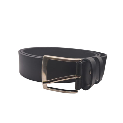 Ecoprice Cintura Cinta Uomo In Vera Pelle Made in Italy Cuoio Casual Classica Regolabile Nera