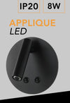 Applique Led Orientabile Da Parete Doppia Fonte Luminosa 8 Watt Luce Calda 3000k Mr-01