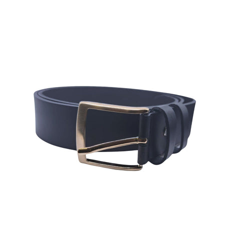 Ecoprice Cintura Cinta Uomo In Vera Pelle Made in Italy Cuoio Casual Classica Regolabile Blu