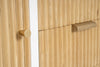 Mobile credenza Allycia in mdf-legno di frassino, gambe in acciaio, per interno