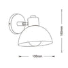 Applique Da Parete Moderno In Legno Metallo Paralume Orientabile Attacco E27 Ip20 Aq40