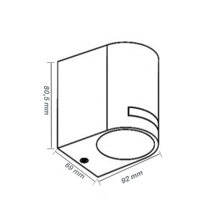 Applique Esterno Parete Facciate Balcone Lampada Muro Attacco Gu10 Ip54 Grigio Gn-wl061-g