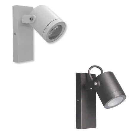 Applique Parete Orientabile Per Esterno Attacco Gu10 Lampada Da Muro Ip44 539wa-b172