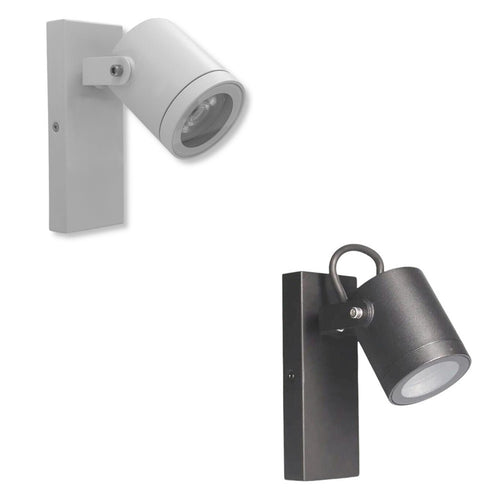 Applique Parete Orientabile Per Esterno Attacco Gu10 Lampada Da Muro Ip44 539wa-b172