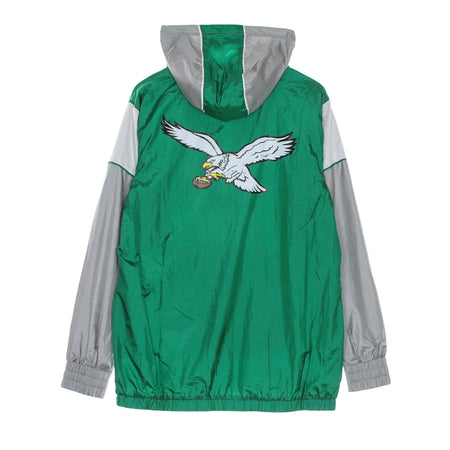 MITCHELL &amp; NESS Giacca a Vento Infilabile Uomo Nfl Highlight Reel Windbreaker Phieag Dark Green da uomo