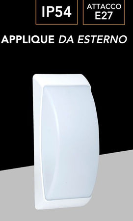 Applique A Parete Per Esterno Lampada Da Muro Balconi Terrazzo Attacco E27 Ip54 567wb-h320
