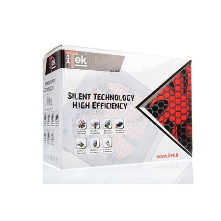 ITEK ALIMENTATORE DESERT 650 - V2.31, 12CM, 20+4P, 2IDE, FDD, PCIE, P8, 4SATA, ACTIVE PFC