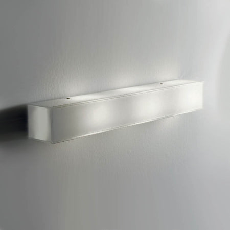 Applique Illuminando CUBIC 3 E27 55CM LED lampada parete soffitto moderna vetro bianco interno