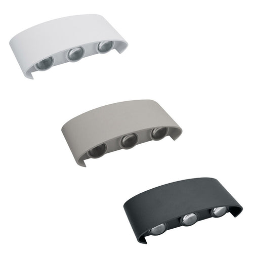 Applique Lampada Led Da Muro Doppia Emissione Luminosa 16w Luce Selezionabile Cct Es68-3c