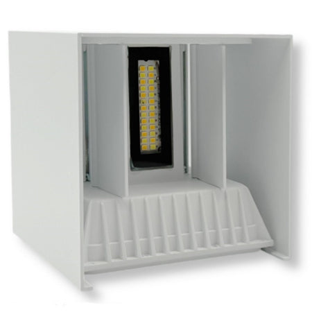 Lampada Applique Led Muro 22w Doppia Emissione Cct 3in1 Luce Selezionabile Esterno Es66-3c