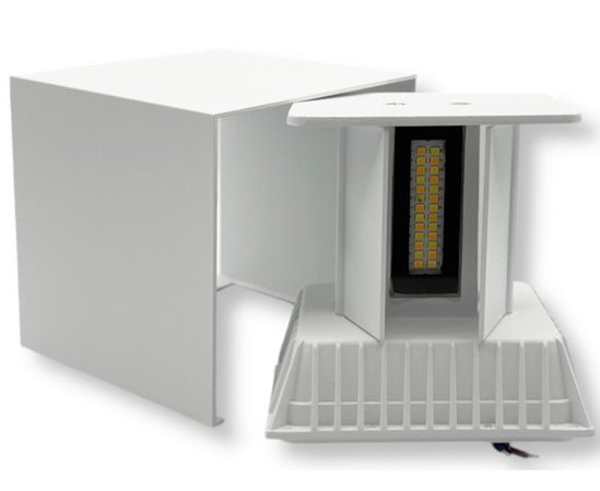 Lampada Applique Led Muro 22w Doppia Emissione Cct 3in1 Luce Selezionabile Esterno Es66-3c