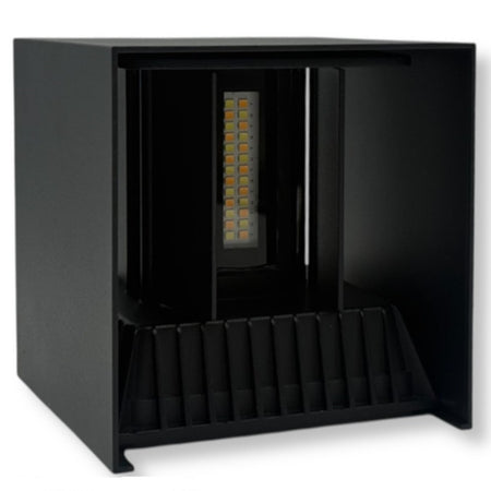 Lampada Applique Led Muro 22w Doppia Emissione Cct 3in1 Luce Selezionabile Esterno Es66-3c