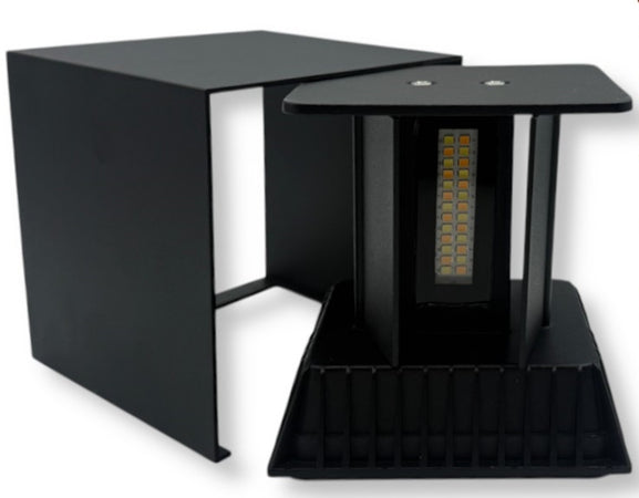 Lampada Applique Led Muro 22w Doppia Emissione Cct 3in1 Luce Selezionabile Esterno Es66-3c