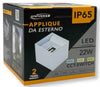 Lampada Applique Led Muro 22w Doppia Emissione Cct 3in1 Luce Selezionabile Esterno Es66-3c