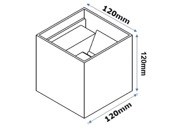Lampada Applique Led Muro 22w Doppia Emissione Cct 3in1 Luce Selezionabile Esterno Es66-3c