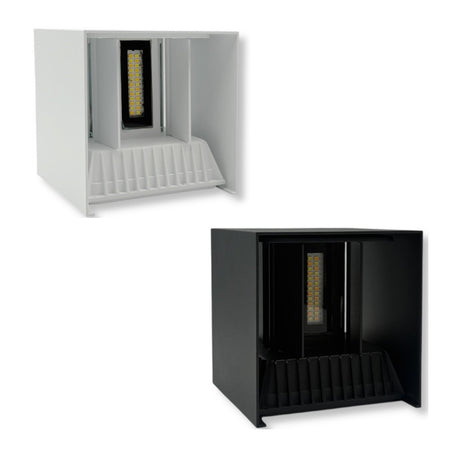 Lampada Applique Led Muro 22w Doppia Emissione Cct 3in1 Luce Selezionabile Esterno Es66-3c