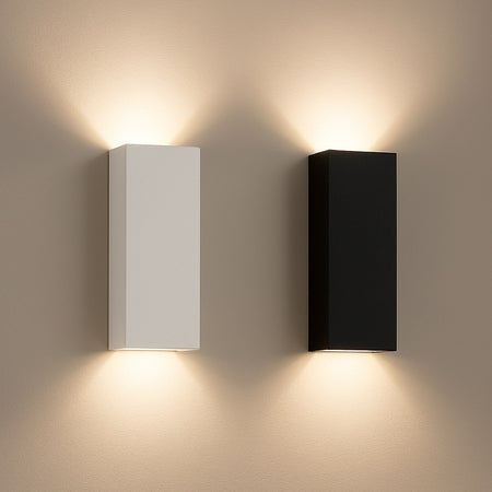 Applique Da Esterno Rettangolare A Doppia Emissione Di Luce 8w Tecnologia Cct Ip65 2750-3c