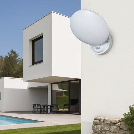 Applique Da Esterno 10w Con Sensore Movimento Cct Switch Ip54 3 Colori Luce Ss-esa-02b3c