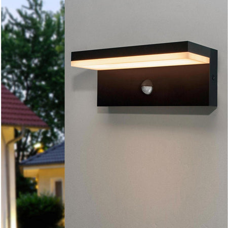 Applique Per Esterno 10 W Con Sensore Pir Di Movimento Tecnologia Cct Ip54 Ss-esa-013c