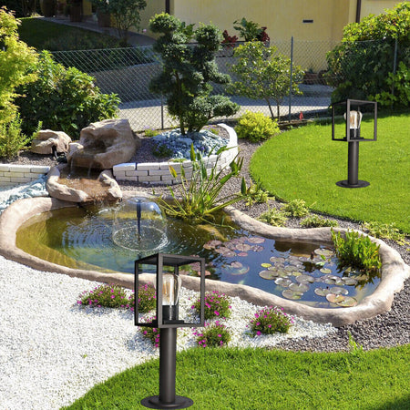 Lampione Da Giardino 48cm Lampioncino Da Terra Per Vialetti Attacco E27 Ip44 518pa-h480