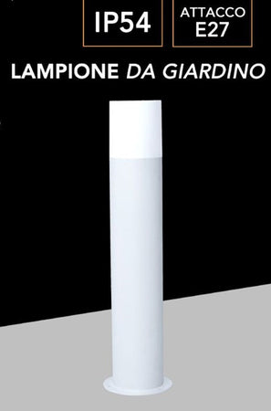 Lampione Da Giardino Moderno 44cm Lampada Da Terra Vialetti E27 Esterno Ip44 529pa-b440
