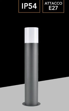 Lampione Da Giardino Moderno 44cm Lampada Da Terra Vialetti E27 Esterno Ip44 529pa-b440