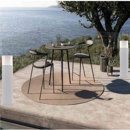 Lampione Da Giardino Moderno 44cm Lampada Da Terra Vialetti E27 Esterno Ip44 529pa-b440