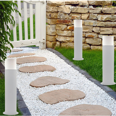 Lampione Da Giardino Moderno 44cm Lampada Da Terra Vialetti E27 Esterno Ip44 529pa-b440