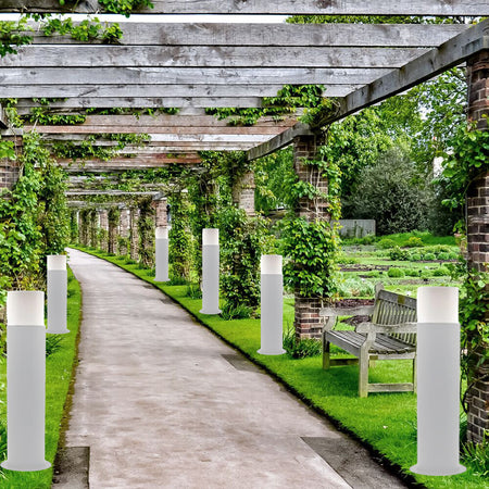 Lampione Da Giardino Moderno 44cm Lampada Da Terra Vialetti E27 Esterno Ip44 529pa-b440