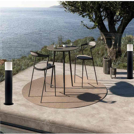 Lampione Da Giardino Moderno 44cm Lampada Da Terra Vialetti E27 Esterno Ip44 529pa-b440