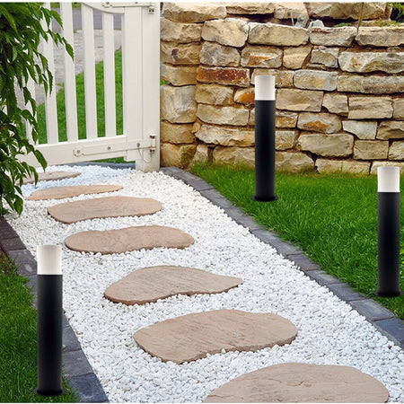 Lampione Da Giardino Moderno 44cm Lampada Da Terra Vialetti E27 Esterno Ip44 529pa-b440